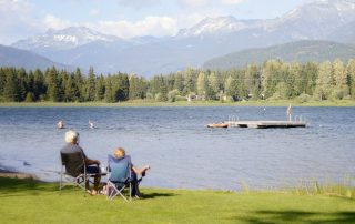 Cross Border Financial Planning Abroad - The Ultimate Guide- Article Two Expats sat by a Lake